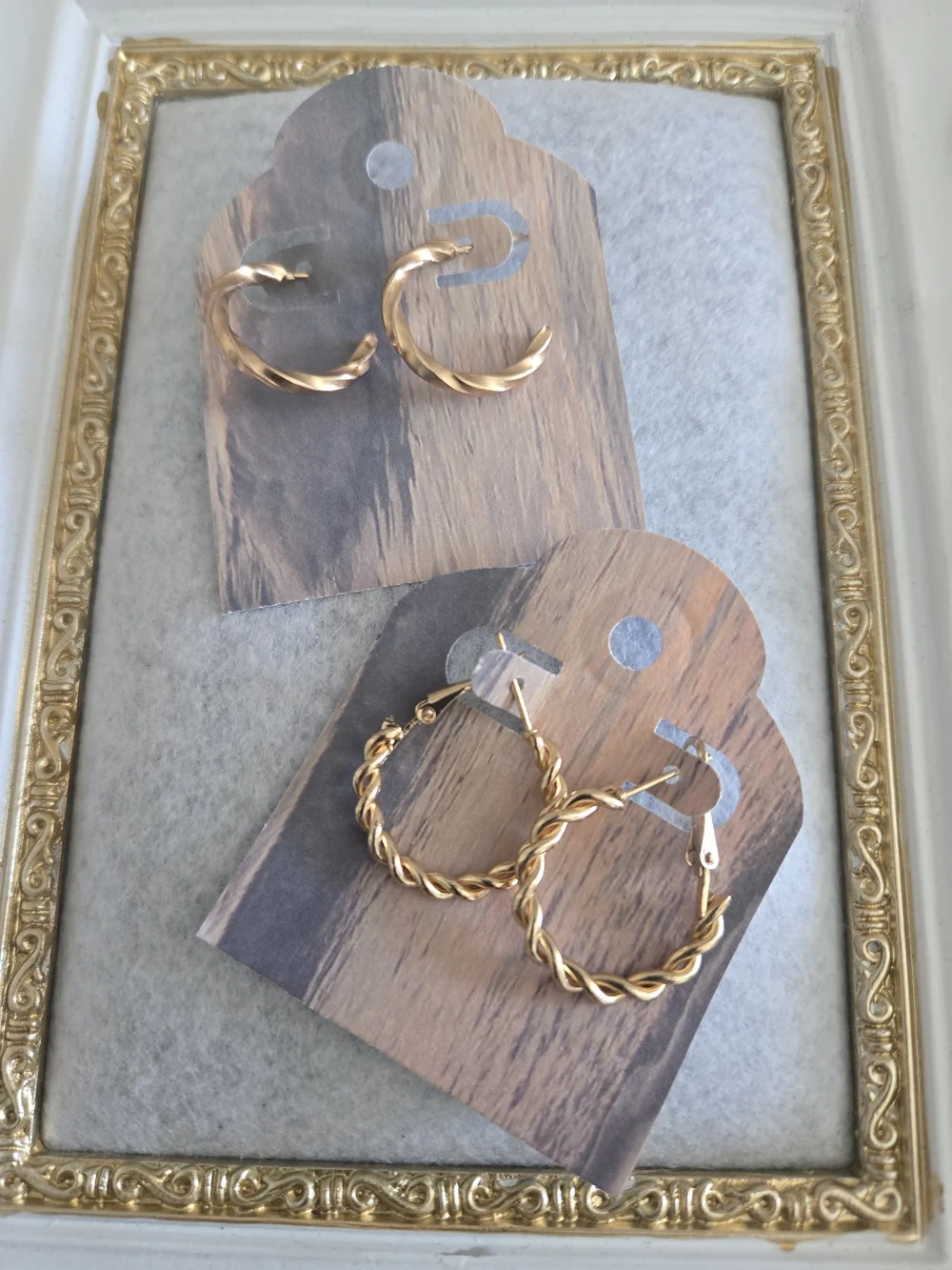 Gold-Tone Twisted Hoop Earrings - Women Jewelry